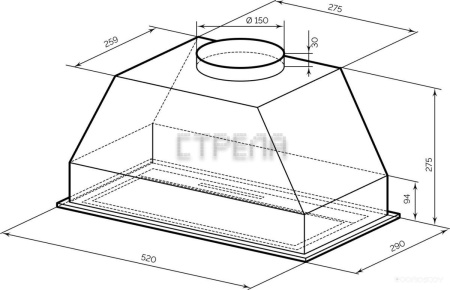 Кухонная вытяжка LEX Hyper 600 GS WH