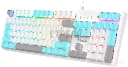 Клавиатура A4Tech Bloody S510N (белый, Bloody BLMS Red)