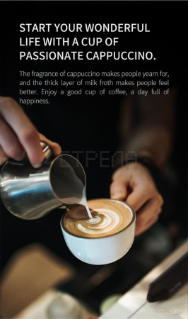 Ручной вспениватель молока KLT KJBQ-4 (черный)