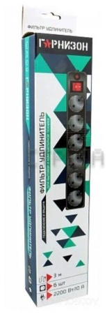 Сетевой фильтр Гарнизон EHB-10 6 розеток, 3 м