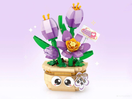 Конструктор LOZ Тюльпаны в горшочке 8842_MK