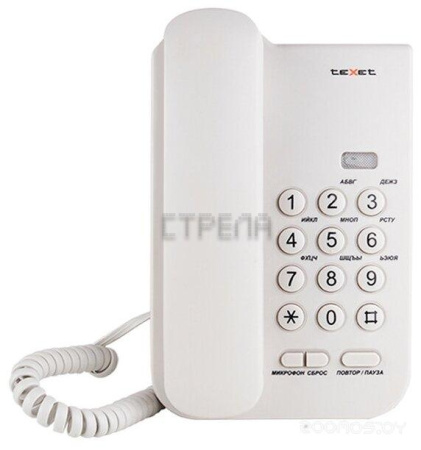 Проводной телефон TeXet TX-212 light grey