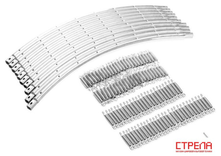 Батут Atlas Sport 312 см - 10ft Basic (с лестницей, внешняя сетка, синий)