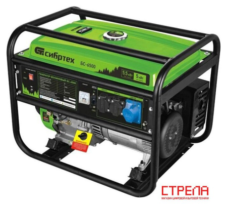 Бензиновый генератор СибрТех БС-6500