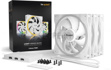 Набор вентиляторов с контроллером be quiet! Light Wings White 140mm PWM Triple-Pack BL102