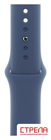 Умные часы Apple Watch Series 10 42 мм (алюминиевый корпус, серебристый/синий, спортивный силиконовый ремешок S/M)
