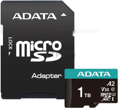 Карта памяти A-Data Premier Pro AUSDX1TUI3V30SA2-RA1 microSDXC 1TB (с адаптером)