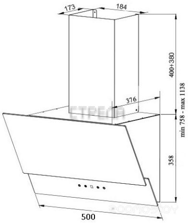 Кухонная вытяжка Grand Gloucester 50 (черный)