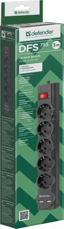 Сетевой фильтр Defender DFS 753