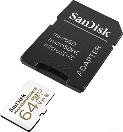 Карта памяти SanDisk microSDXC SDSQQVR-064G-GN6IA 64GB (с адаптером)