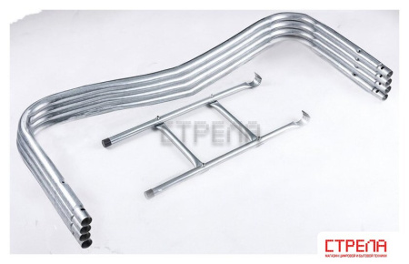 Батут Atlas Sport 312 см - 10ft Basic (с лестницей, внешняя сетка, синий)