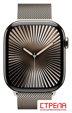 Умные часы Apple Watch Series 10 LTE 46 мм (титановый корпус, титановый/титановый, миланская петля)