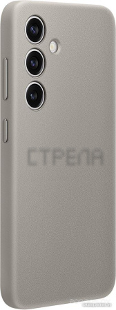 Чехол для телефона Samsung Vegan Leather Case S24 (серо-коричневый)