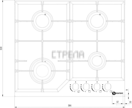 Варочная панель Schtoff H6034C16IS Black