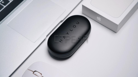 Наушники Haylou PurFree Buds (черный/оранжевый)