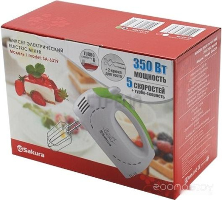 Миксер Sakura SA-6319GR (белый/зеленый)