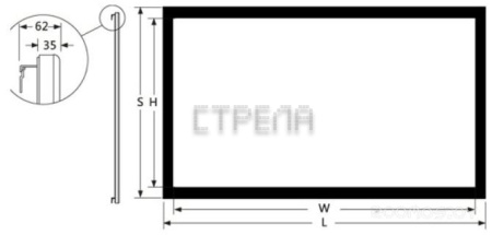 Проекционный экран SeeMax Highland frame MW 305x229 (4:3) (FH150VPM)