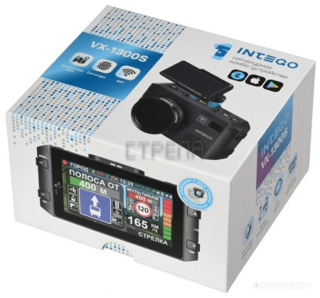 Видеорегистратор-радар детектор-GPS информатор (3в1) Intego VX-1300S 4К