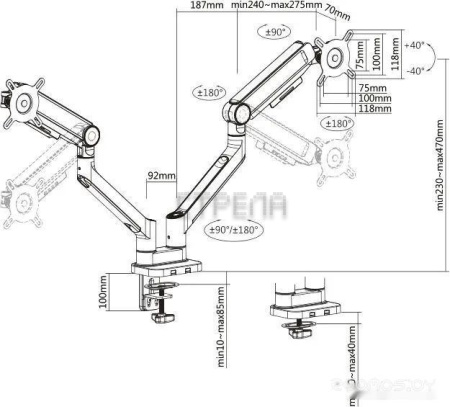 Кронштейн Ultramounts UM733BR (коричневый)