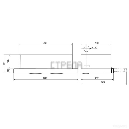 Кухонная вытяжка Elikor NT6311BX