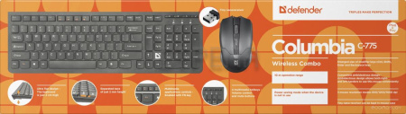 Клавиатура + мышь Defender Columbia C-775