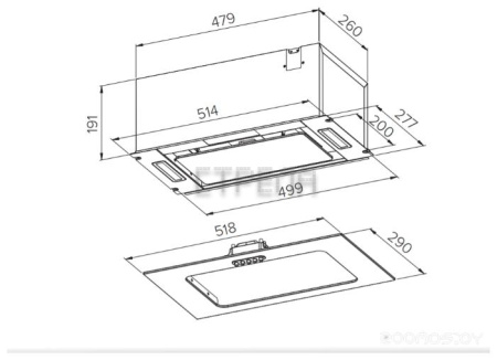 Кухонная вытяжка HOMSair Crocus Push 52 белый