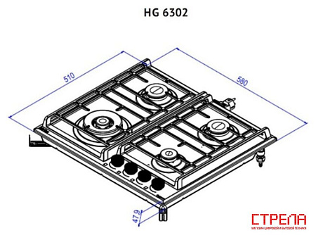 Варочная панель Korting HG 6302 CTB