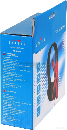 Наушники Oklick HS-M150 (черный/красный)