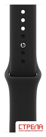 Умные часы Apple Watch Series 12 46 мм (алюминиевый корпус, черный/черный, спортивный силиконовый ремешок S/M)
