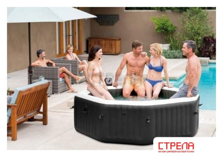 Надувной бассейн Intex Jet & Bubble Deluxe 28458 (201x71) с джакузи
