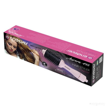 Фен-щетка Endever Aurora-498 (розовый)