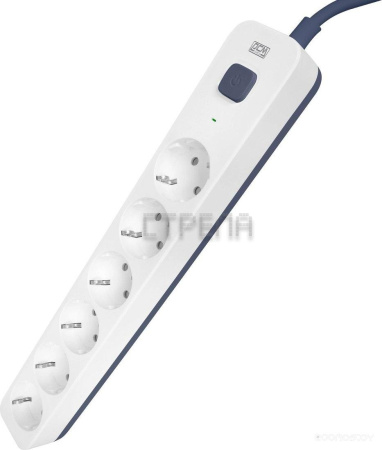 Стабилизатор Powercom SP-06W (1.8м, 6 розеток, белый/серый)