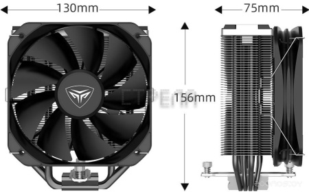 Кулер для процессора PCcooler K4 (черный)