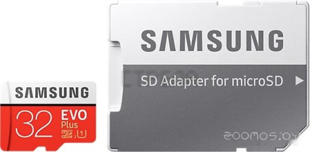 Карта памяти Samsung EVO Plus microSDHC 32GB + адаптер