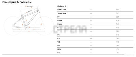 Велосипед Stark Madness BMX 3 2023 (серебристый/фиолетовый/коричневый)