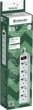 Сетевой фильтр Defender ES 3 5 socket white