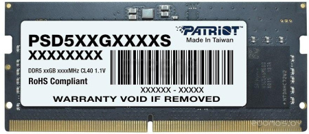 Оперативная память Patriot Signature Line 16ГБ DDR5 SODIMM 5200 МГц PSD516G520081S