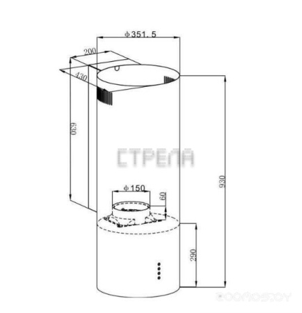 Вытяжка HOMSair ART 1050WL 35 БЕЛЫЙ