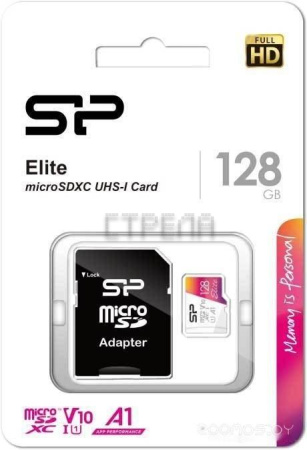 Карта памяти Silicon Power Elite microSDXC SP128GBSTXBV1V20SP 128GB (с адаптером)