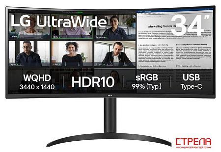 Монитор LG UltraWide 34WR55QK-B
