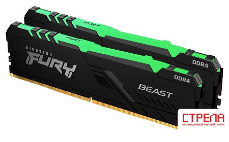 Оперативная память Kingston FURY Beast RGB 2x8ГБ DDR4 3600МГц KF436C17BB2AK2/16