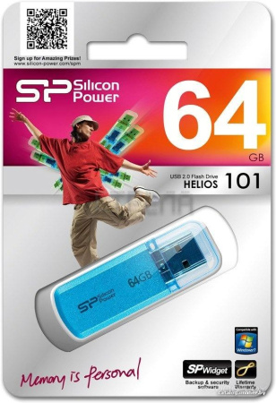 USB Flash Silicon Power Helios 101 Blue 64GB (SP064GBUF2101V1B)