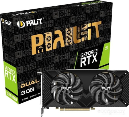 Видеокарта PALIT GeForce RTX 2060 Super Dual 8GB GDDR6 NE6206S018P2-1160A