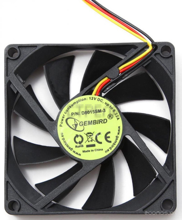 Вентилятор для корпуса Gembird D8015SM-3 80mm