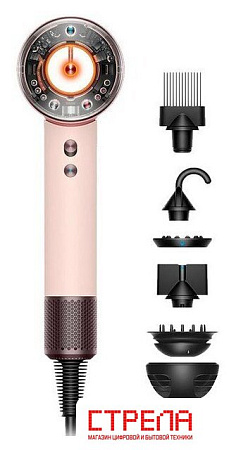 Фен Dyson HD16 Supersonic Nural Curly+Coily (евровилка, керамический розовый/розовое золото)