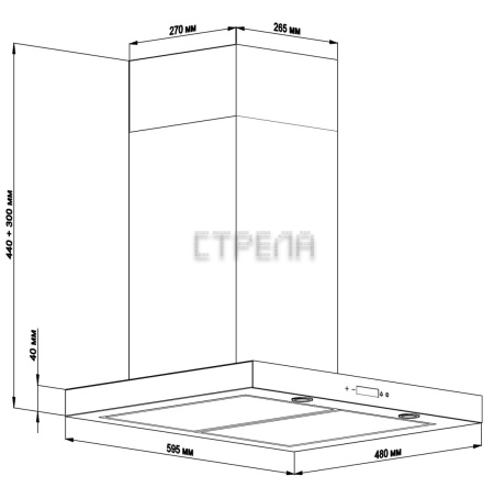 Вытяжка Backer CH60E-TGL200