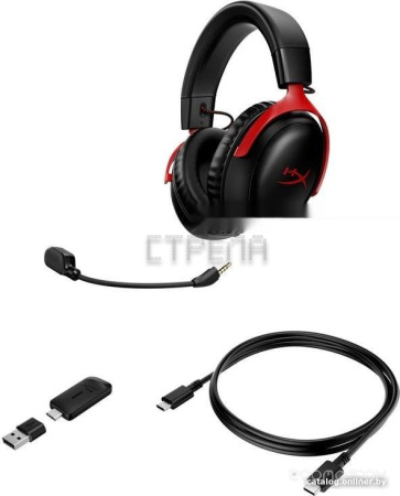 Наушники HyperX Cloud III Wireless (черный/красный)