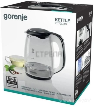 Электрический чайник Gorenje K17GLBW