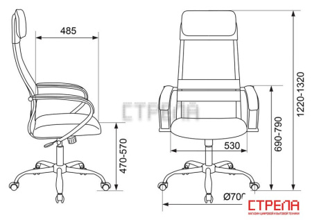 Офисное кресло Бюрократ CH-608SL/BLACK (черный)