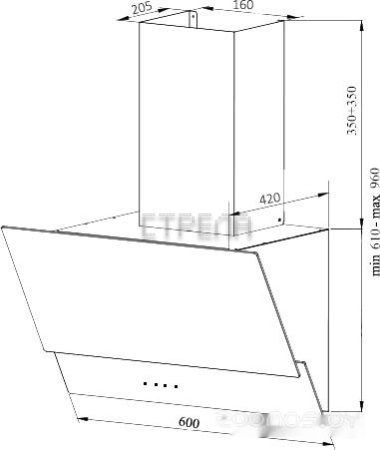 Кухонная вытяжка Germes Sarnia 60 (чёрный)